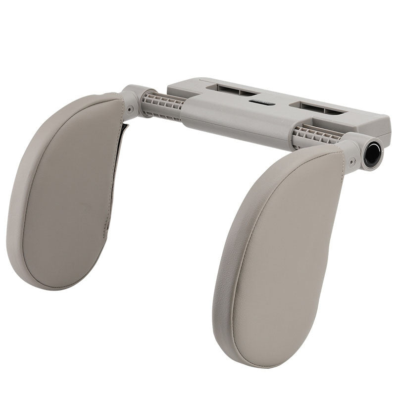 DreamDrive ergonomic memory foam car headrest with 360° adjustment and retractable design for universal installation and hygiene.