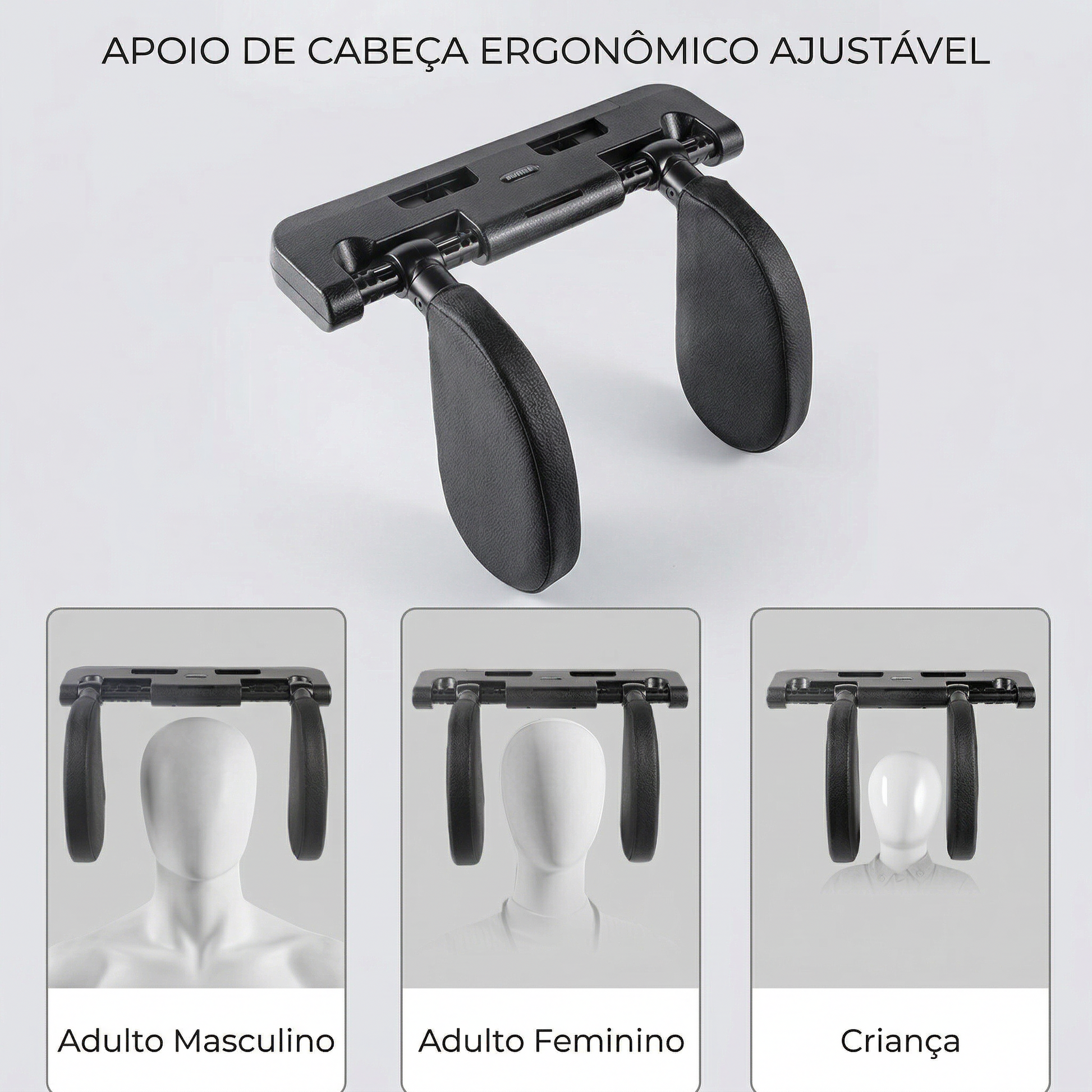 DreamDrive memory foam car headrest with ergonomic design and 360° adjustable comfort